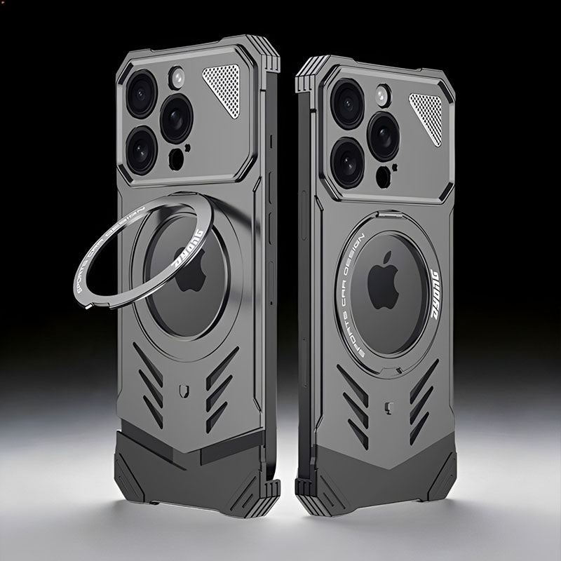 ChubbyArmor GT - Μαγνητική μεταλλική θήκη εμπνευσμένη από αγώνες με ενσωματωμένη βάση στήριξης για iPhone