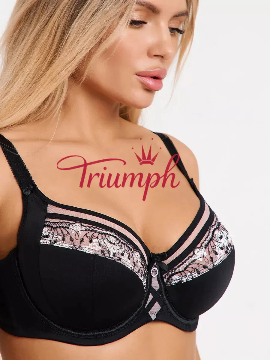 Triumph - (4 τεμάχια) Σουτιέν με δαντέλα για μεγάλα μεγέθη χωρίς βάτες