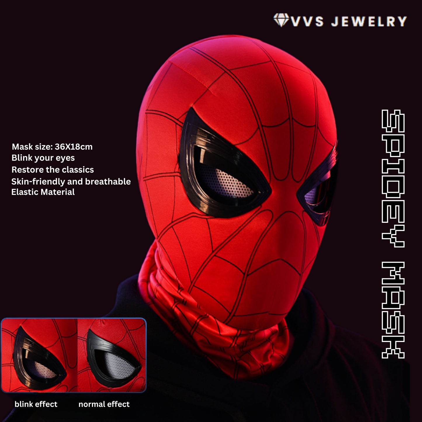 Μάσκα Spider-Man με μάτια που ανοιγοκλείνουν