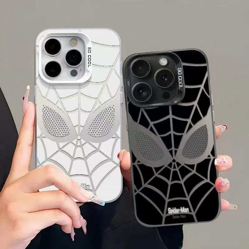 Δημιουργική θήκη τηλεφώνου Spider-Man Web – Ανθεκτική και αντικραδασμική θήκη για iPhone & Samsung S Series | Μοντέρνο ροζ σχέδιο για ζευγάρια