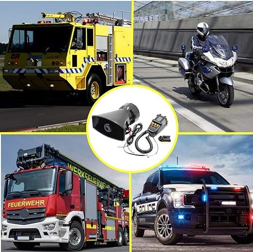 100W 12V Συναγερμός Αυτοκινήτου Φορτηγού Αστυνομία Πυροσβεστική Ηχείο PA Σειρήνα Κόρνα Μικροφώνου Κιτ Συστήματος