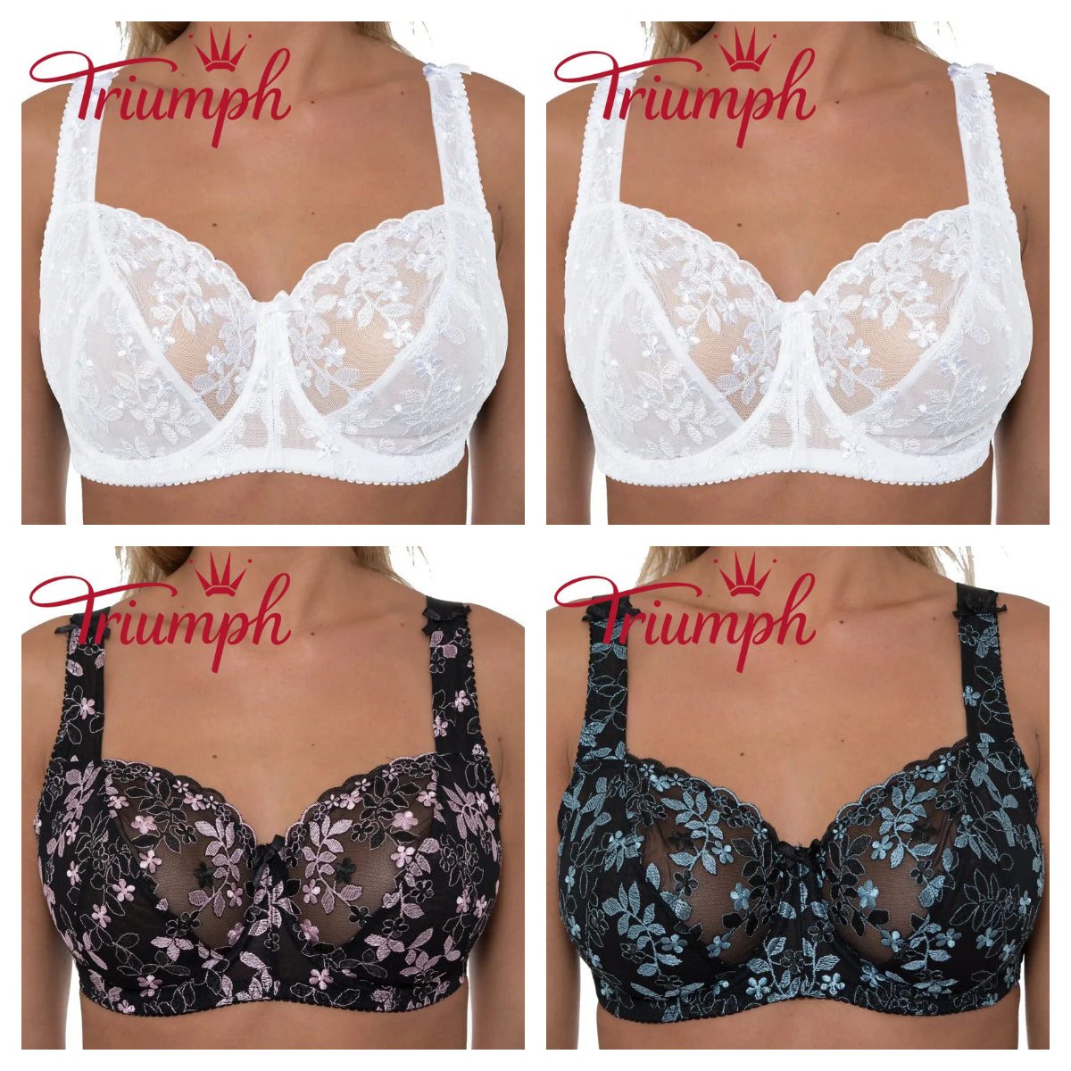 Triumph - 4 τεμάχια 🔥Σουτιέν Triumph από δαντέλα 2025
