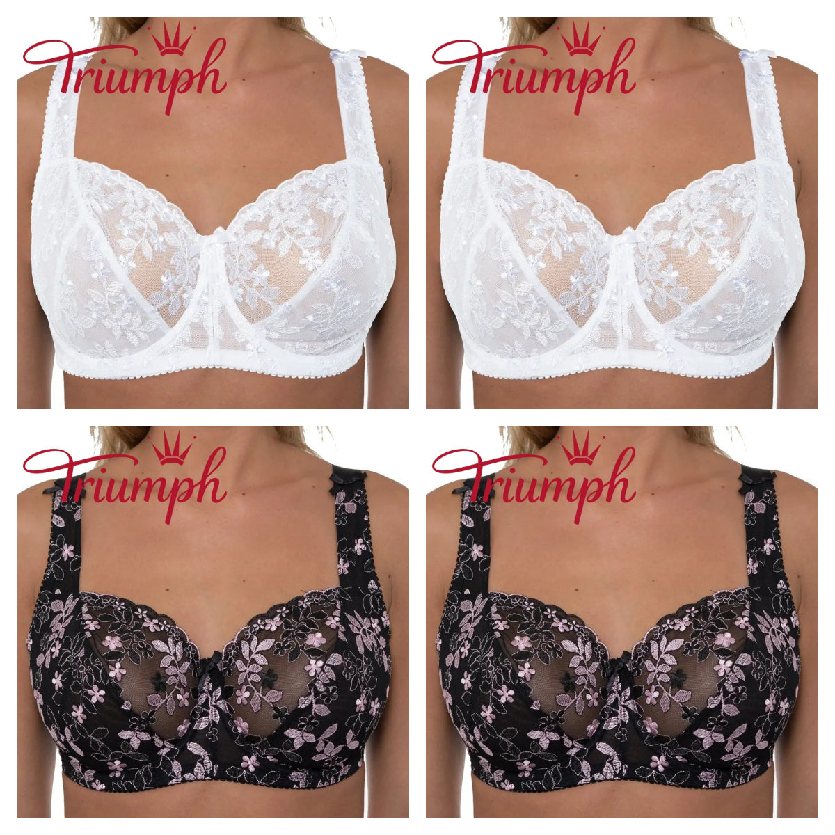 Triumph - 4 τεμάχια 🔥Σουτιέν Triumph από δαντέλα 2025
