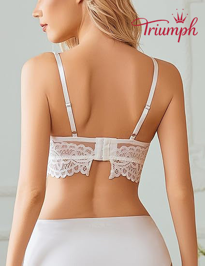 Triumph® - Avidlove μακρυμάνικη μπλούζα, σουτιέν για γυναίκες, δικτυωτό, λουλουδάτο, δαντελένιο, με πλήρη επένδυση