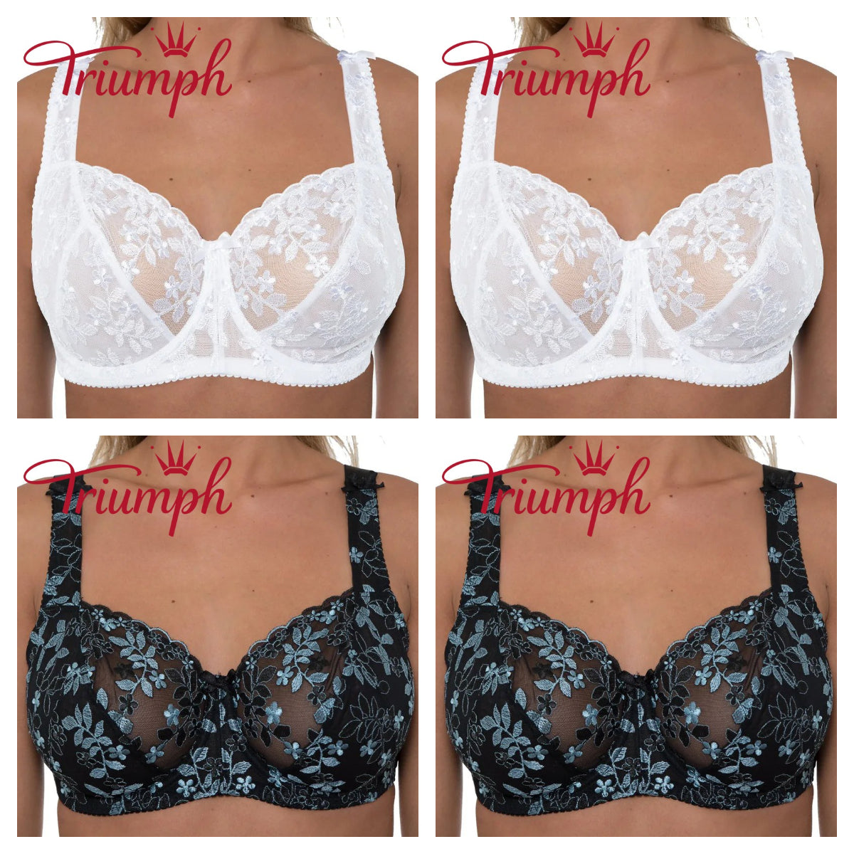 Triumph - 4 τεμάχια 🔥Σουτιέν Triumph από δαντέλα 2025