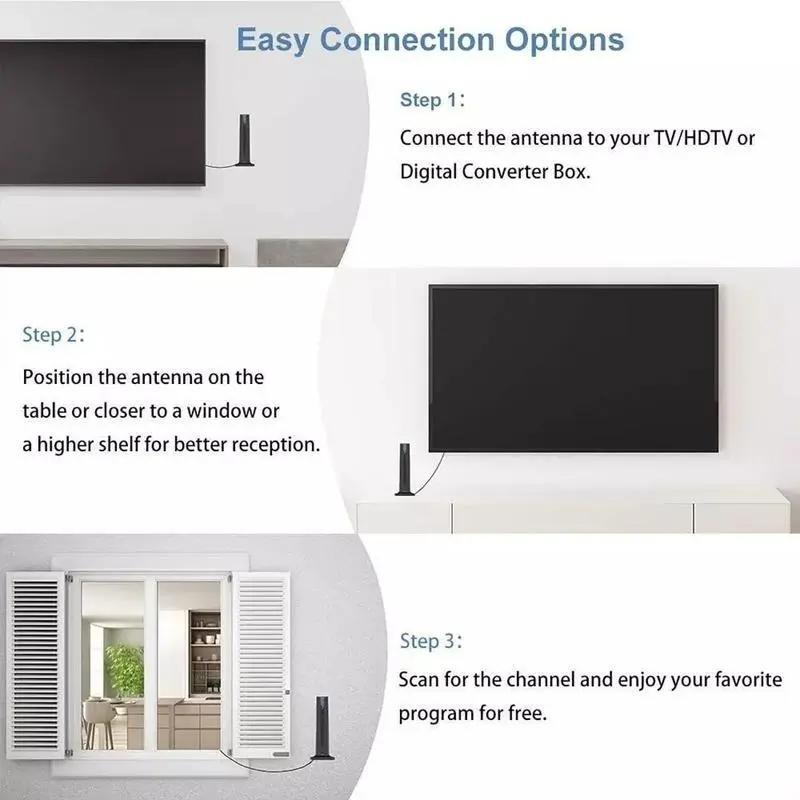 【🔥Ειδική προσφορά διακοπών🎁Αγοράστε 1 και πάρτε 1 δωρεάν】Κεραία εσωτερικής τηλεόρασης HDTV 4K/1080P ✦ Ενισχυτής σήματος 360° 120 μιλίων