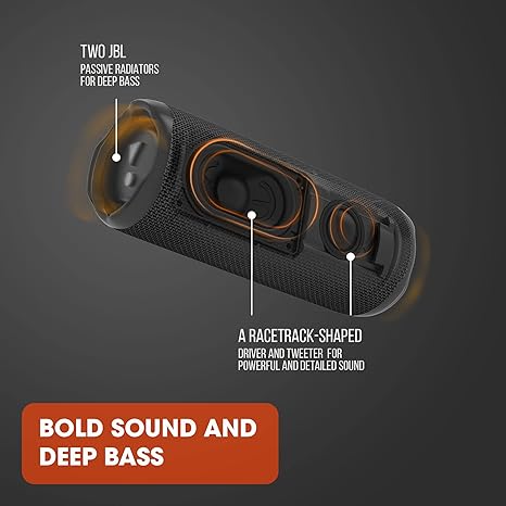 jbI Flip 6 - Φορητό ηχείο Bluetooth, JBI PartyBoost για σύζευξη πολλαπλών ηχείων για σπίτι, εξωτερικούς χώρους και ταξίδια (Γκρι)