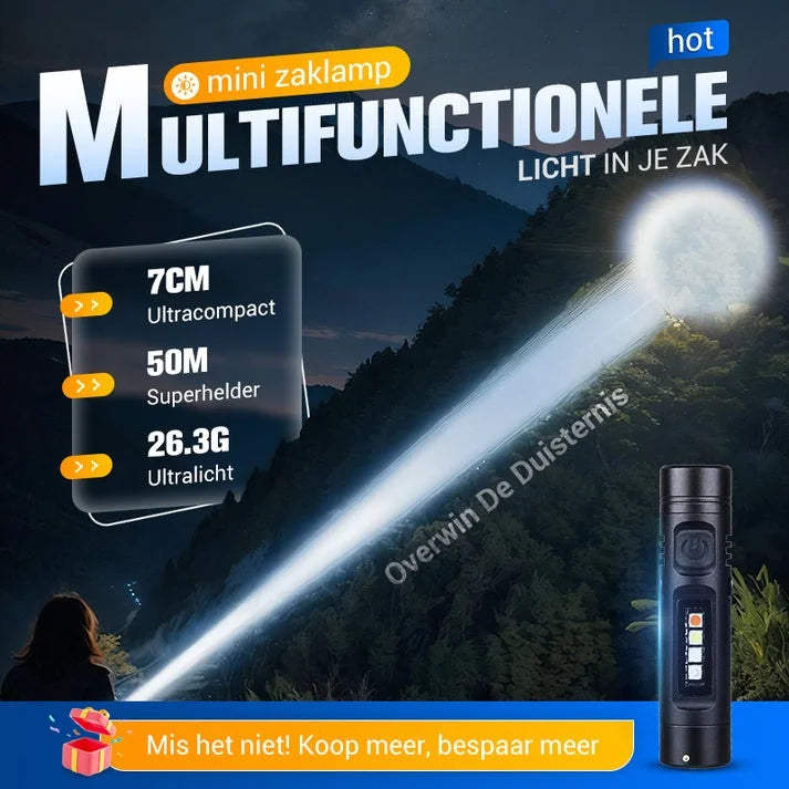 ΑΓΟΡΑΣΤΕ 2 ΠΑΡΤΕ 1 ΔΩΡΕΑΝ! Πολυλειτουργικός μίνι φακός κατασκευασμένος από κράμα αλουμινίου