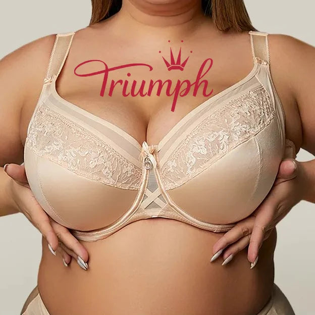 Triumph - (4 τεμάχια) Σουτιέν με δαντέλα για μεγάλα μεγέθη χωρίς βάτες