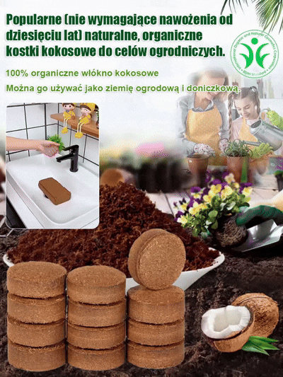 Δέκα χρόνια θρεπτικό έδαφος καρύδας χωρίς λίπανση Ένα τούβλο = 10 χρόνια γονιμότητας! Πίτουρο καρύδας + θρεπτικοί κόκκοι βραδείας αποδέσμευσης, καλλιέργεια λουλουδιών και λαχανικών χωρίς λίπανση!