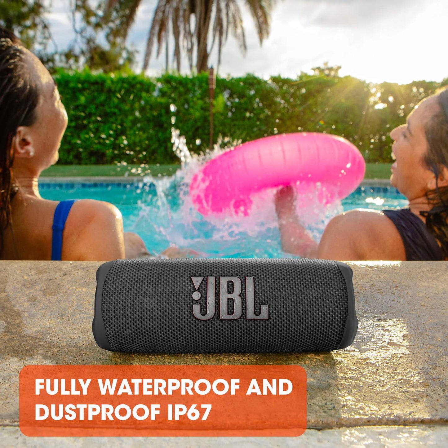 jbI Flip 6 - Φορητό ηχείο Bluetooth, JBI PartyBoost για σύζευξη πολλαπλών ηχείων για σπίτι, εξωτερικούς χώρους και ταξίδια (Γκρι)