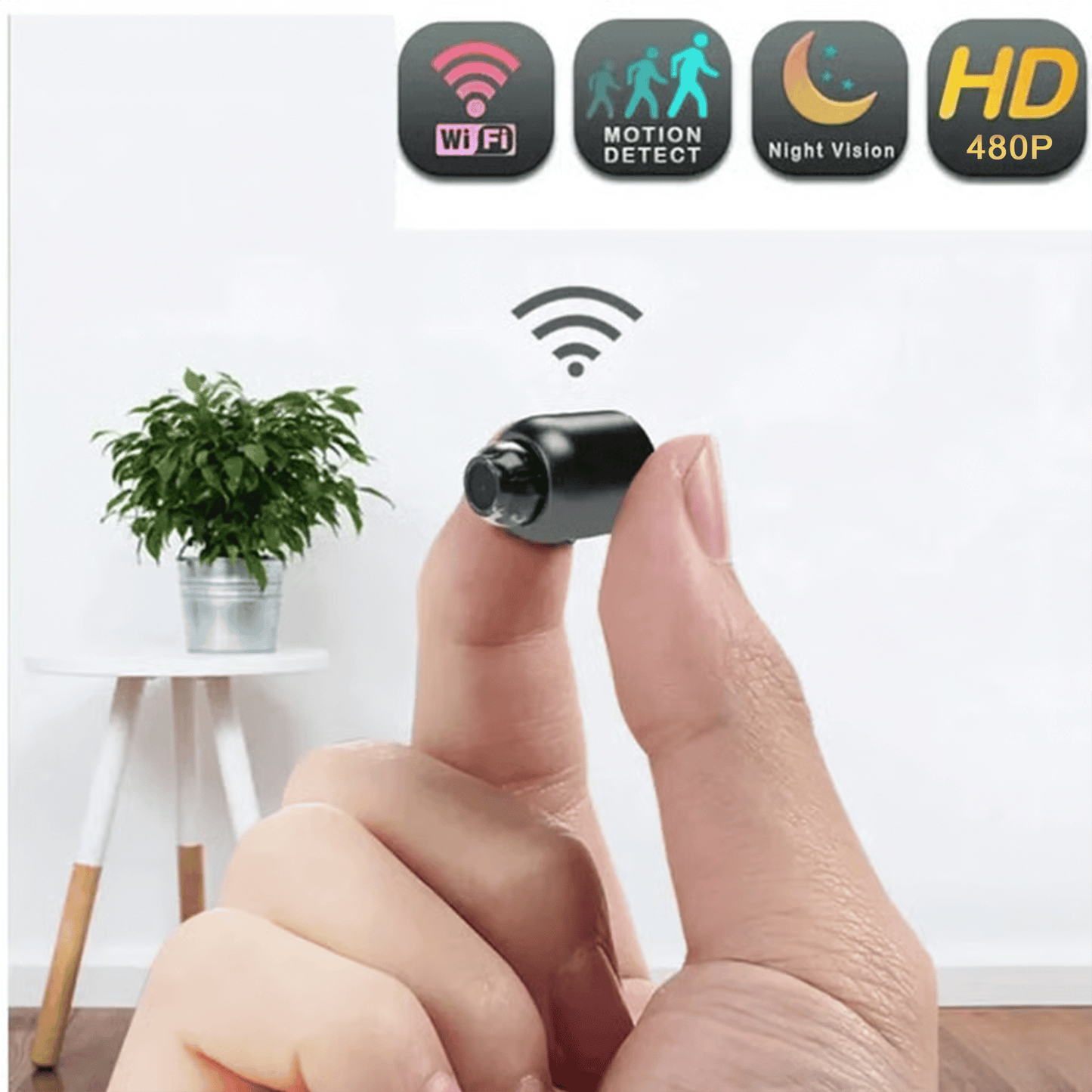 🔥🔥Τελευταία μέρα - Μίνι ασύρματη κάμερα Wi-Fi 5G 480P HD