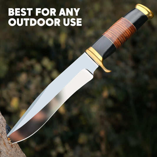 Μαχαίρι Crocodile Dundee Bowie 18" | Μαχαίρι κυνηγιού επιβίωσης σταθερής λεπίδας Τακτικό μαχαίρι σε περίπτωση για κάμπινγκ, υπαίθριες δραστηριότητες, εργασία σε θάμνους, δώρο για άνδρες
