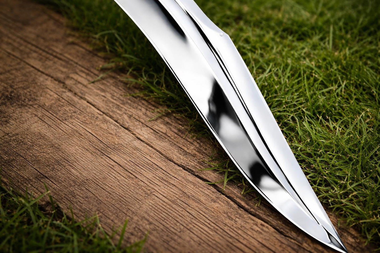 Χειροποίητο D2 Steel Bowie Knife με Δερμάτινη Θήκη Βοοειδούς για HawkEdge