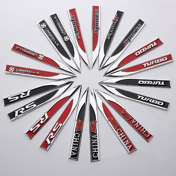 Αυτοκόλλητο με μεταλλικό σήμα για το αμάξωμα του αυτοκινήτου 【6 τεμάχια】