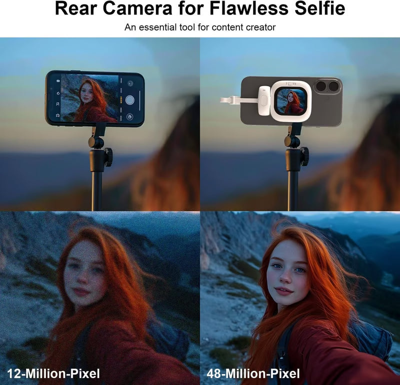 🔥Vlogmate Mini Vlog Selfie Monitor Screen για iPhone, ενσύρματη οθόνη πίσω κάμερας με τηλεχειριστήριο Bluetooth