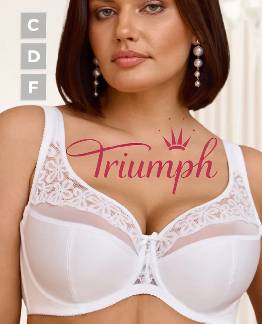 Triumph - 4 τμχ σουτιέν με στάμπα δαντέλας 🔥 με εφέ push-up