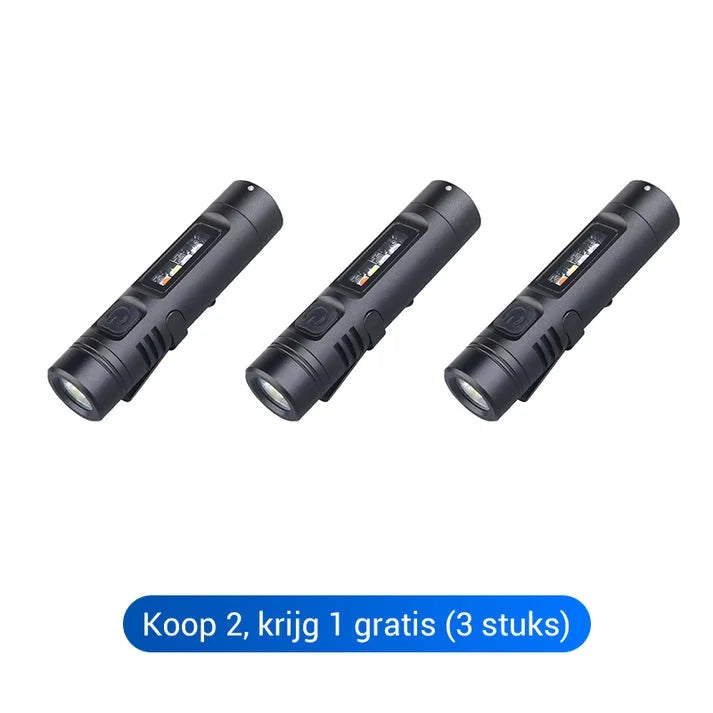 ΑΓΟΡΑΣΤΕ 2 ΠΑΡΤΕ 1 ΔΩΡΕΑΝ! Πολυλειτουργικός μίνι φακός κατασκευασμένος από κράμα αλουμινίου