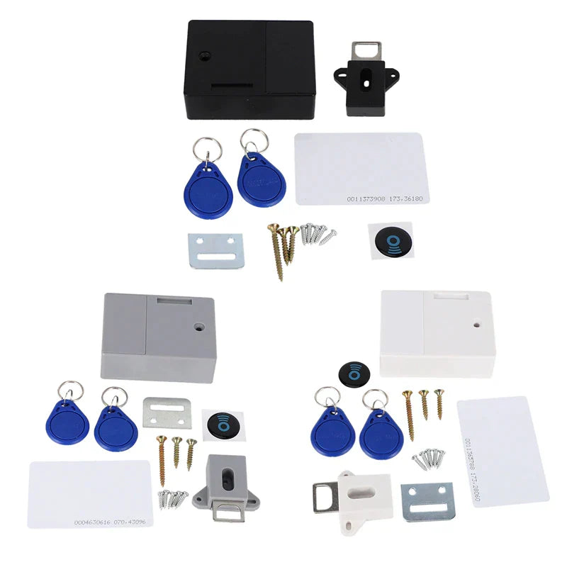 Ηλεκτρονική κλειδαριά ντουλαπιού DIY για ξύλινο συρταρωτό ντουλάπι (Μαύρο)